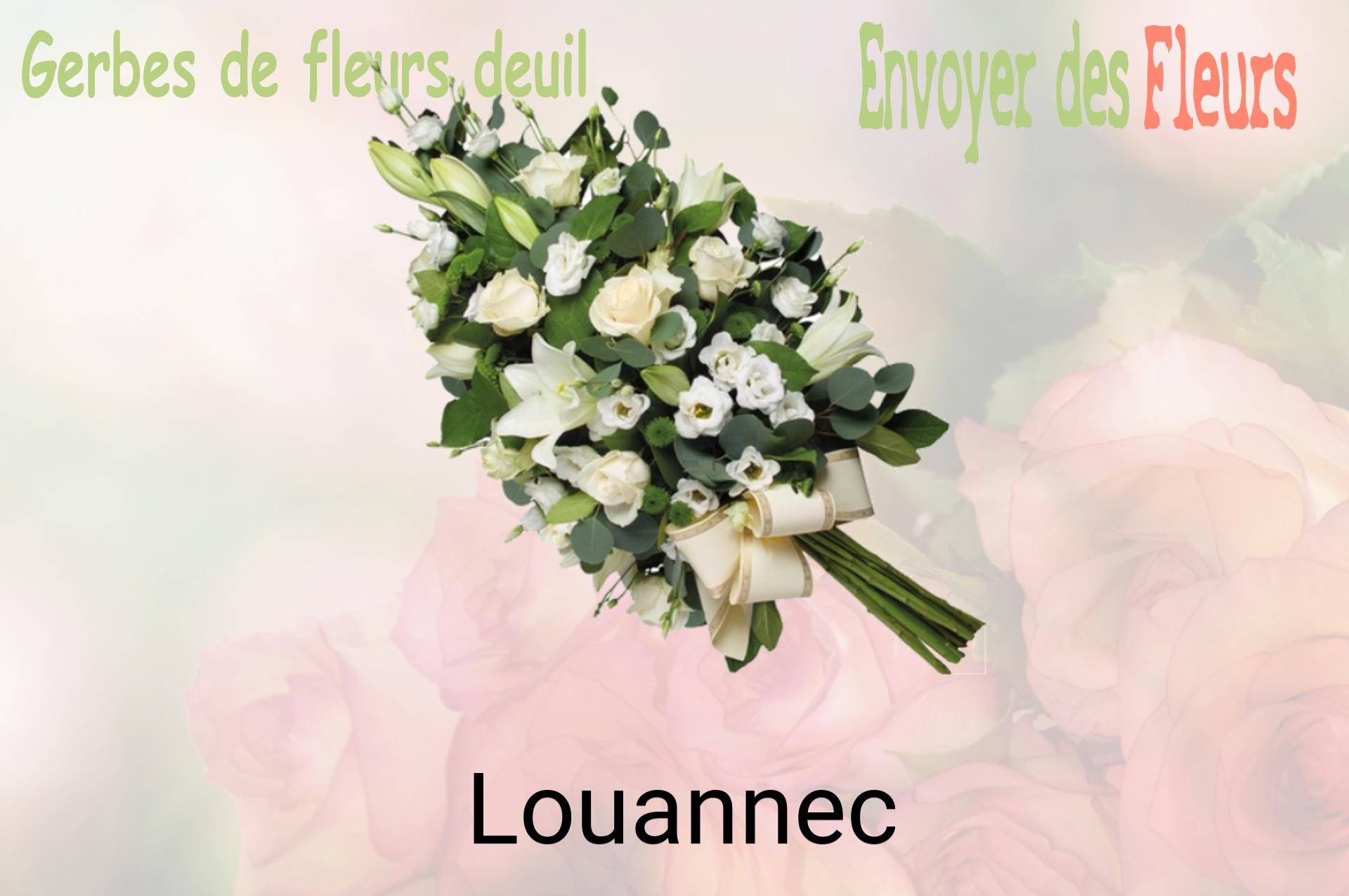 Gerbe de fleurs de deuil livrée à Louannec